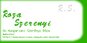 roza szerenyi business card
